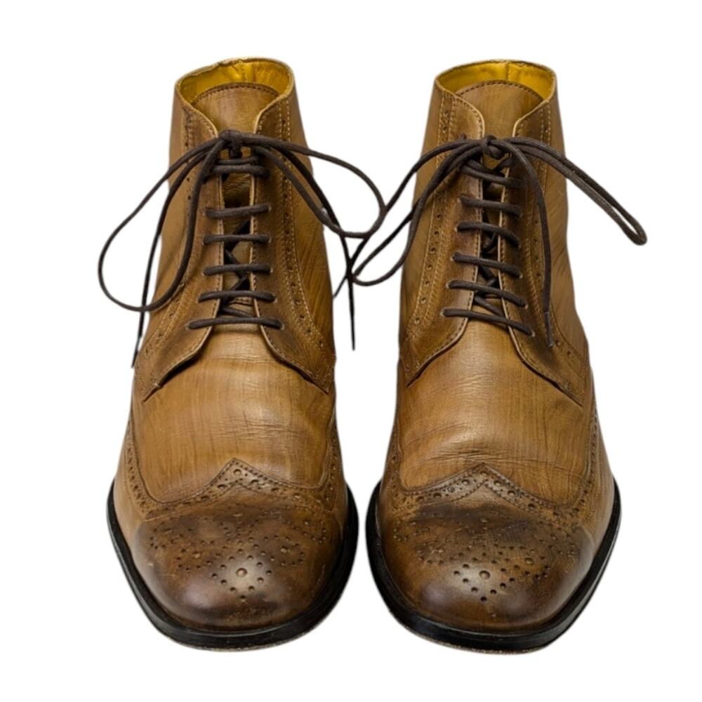 Undandy Chukka Wingtip Brogue Dress Boots GUC Size 43 US 10    S3999 - Picture 6 of 15